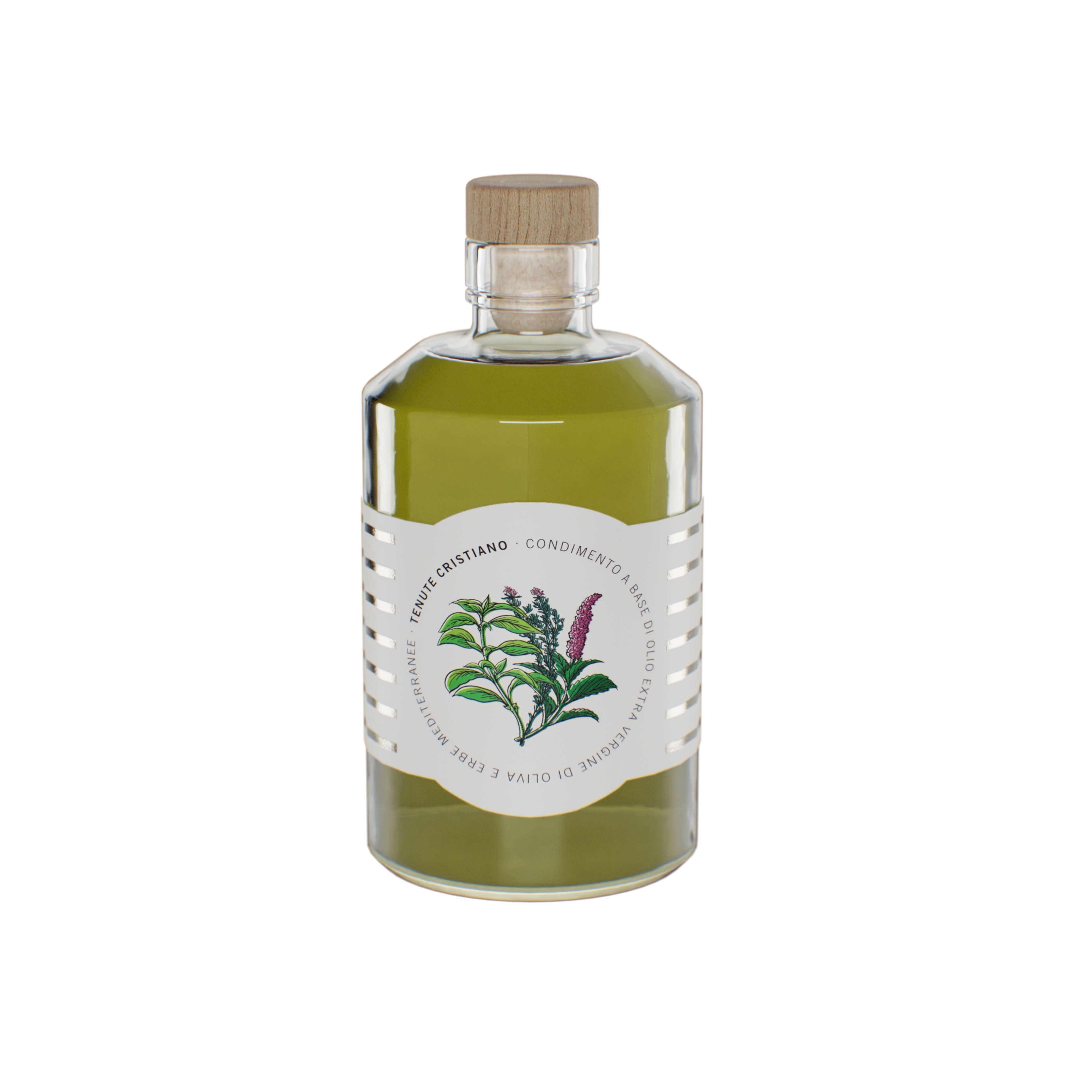 Condimento a base di Olio extravergine aromatizzato alle Erbe Aromatiche Mediterranee - Tenute Cristiano