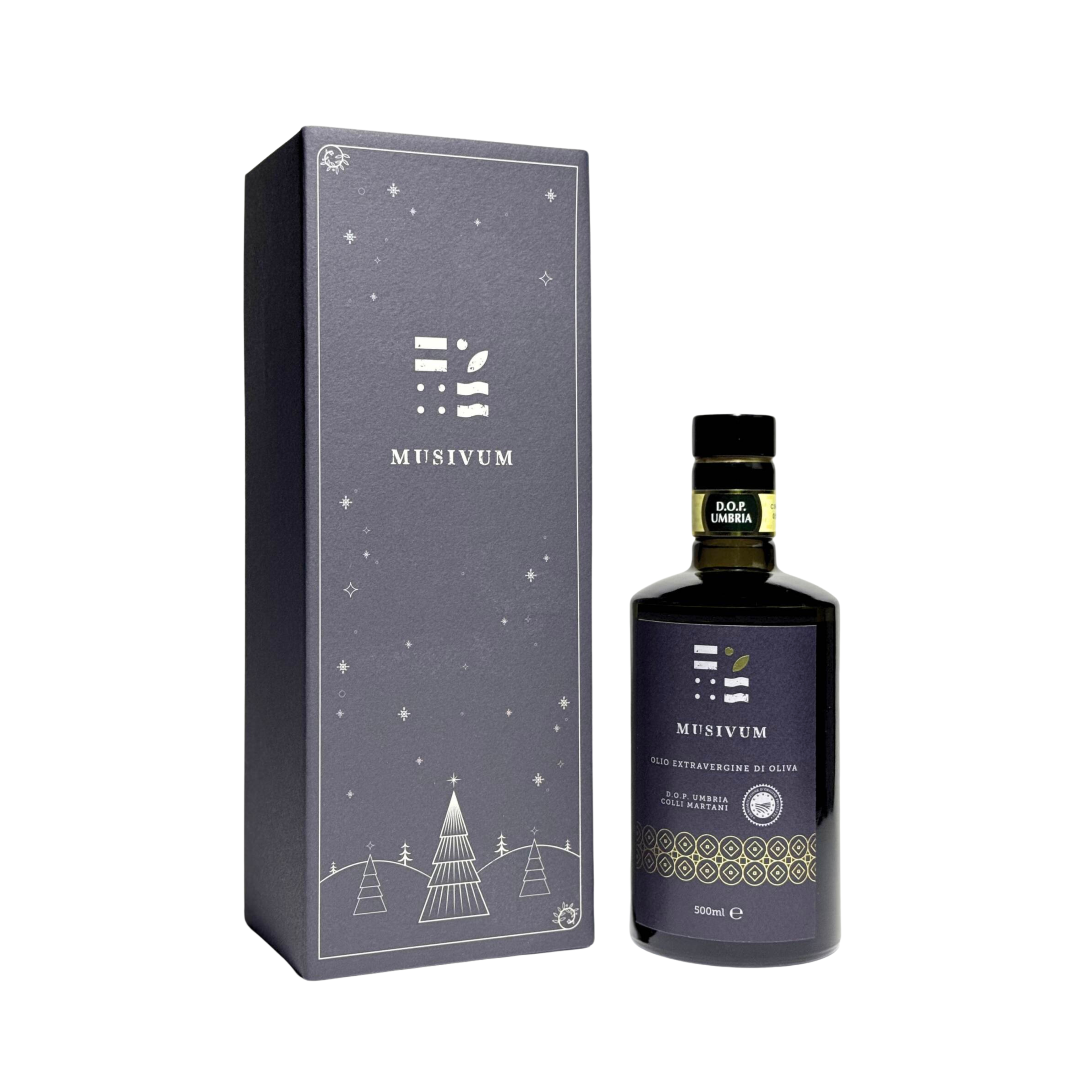 Confezione natalizia con bottiglia da 500 ml - Musivum - UMBRIA