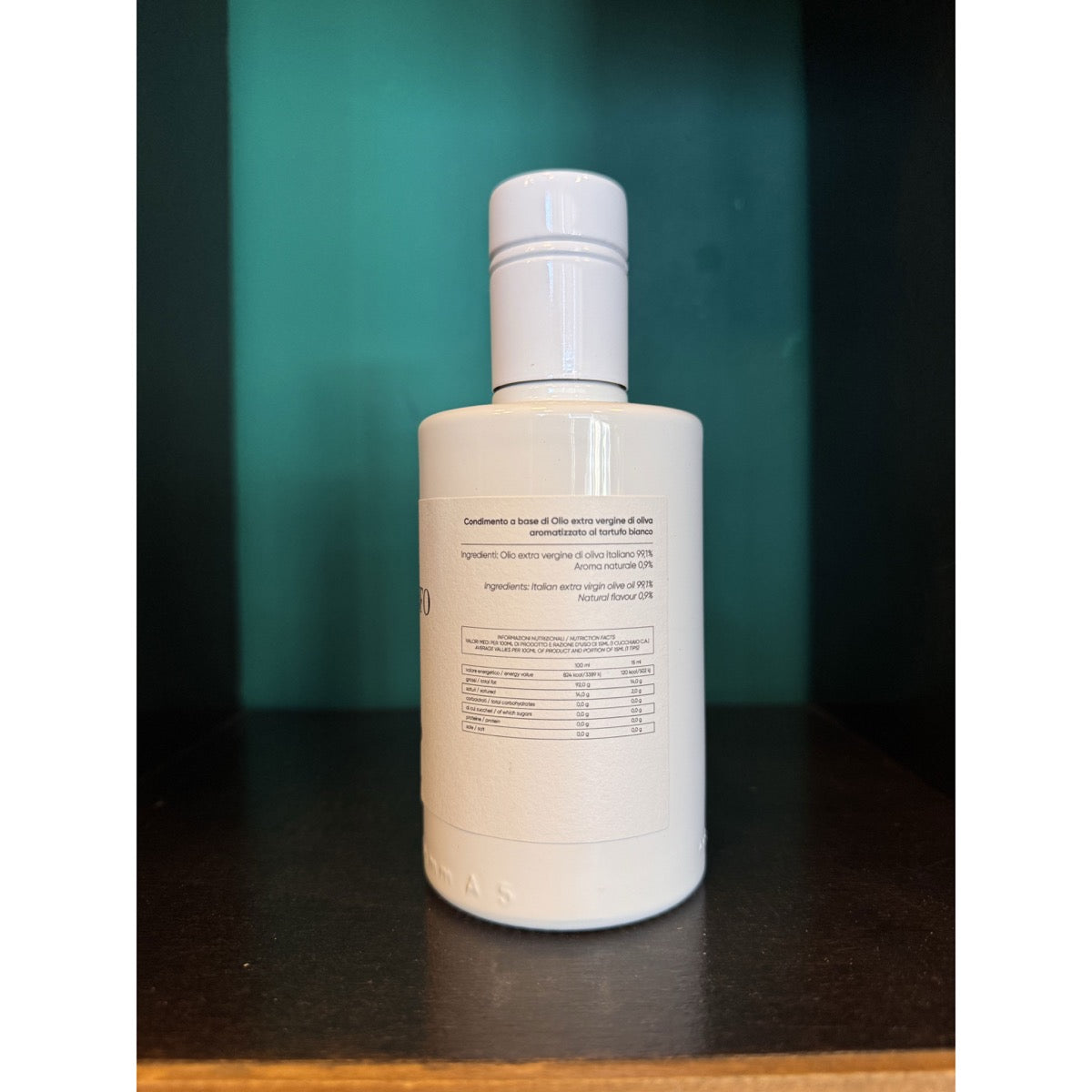 Truffle Flavored Sciabacco - condiment based on extra virgin olive oil flavored with white truffle