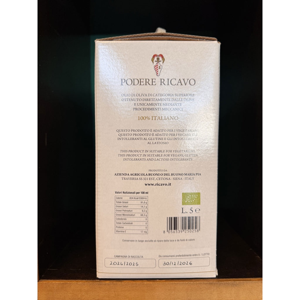 EVO BIO Can Organic Extra Virgin Olive Oil - Podere Ricavo
