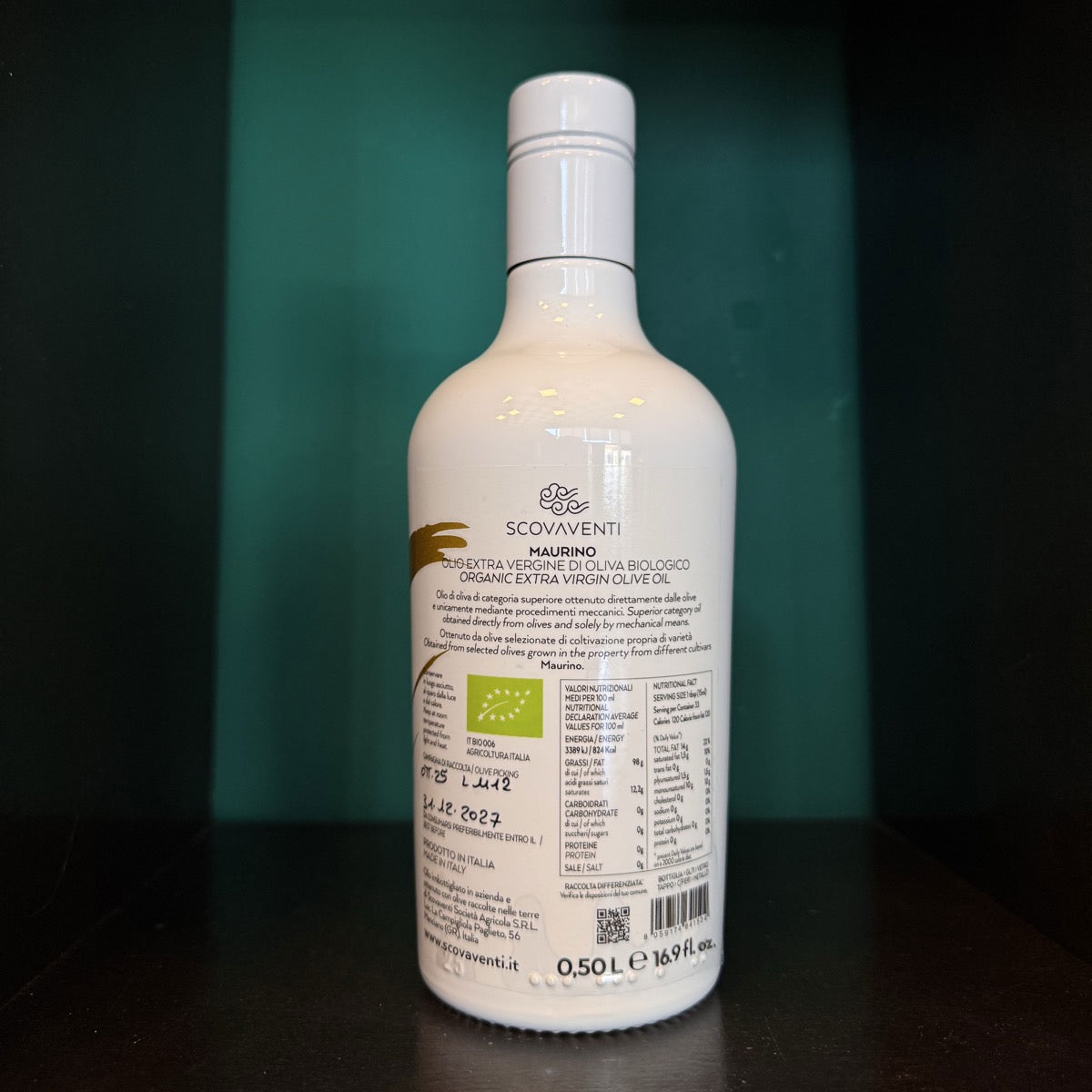 Maurino Olio Extravergine di Oliva Biologico - Scovaventi - TOSCANA