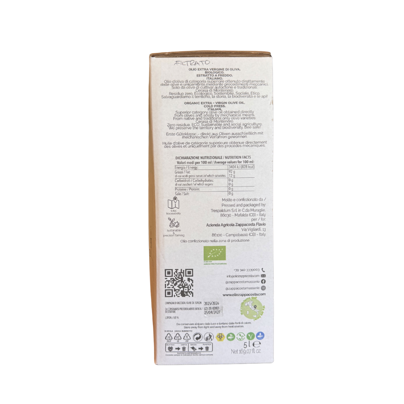 Organic Blend EVO Oil: Flavor and Harmony Bag in Box - Zappacosta