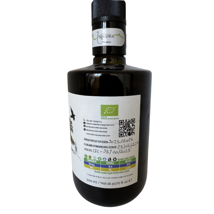 GRANCIARA Olio ExtraVergine di Oliva Biologico Monovarietale Cerasa di Montenero - Zappacosta - MOLISE