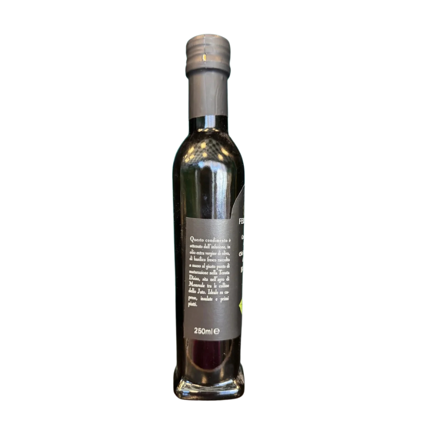 Condimento a base di olio extravergine di oliva aromatizzato al basilico - Feudo Disisa - SICILIA