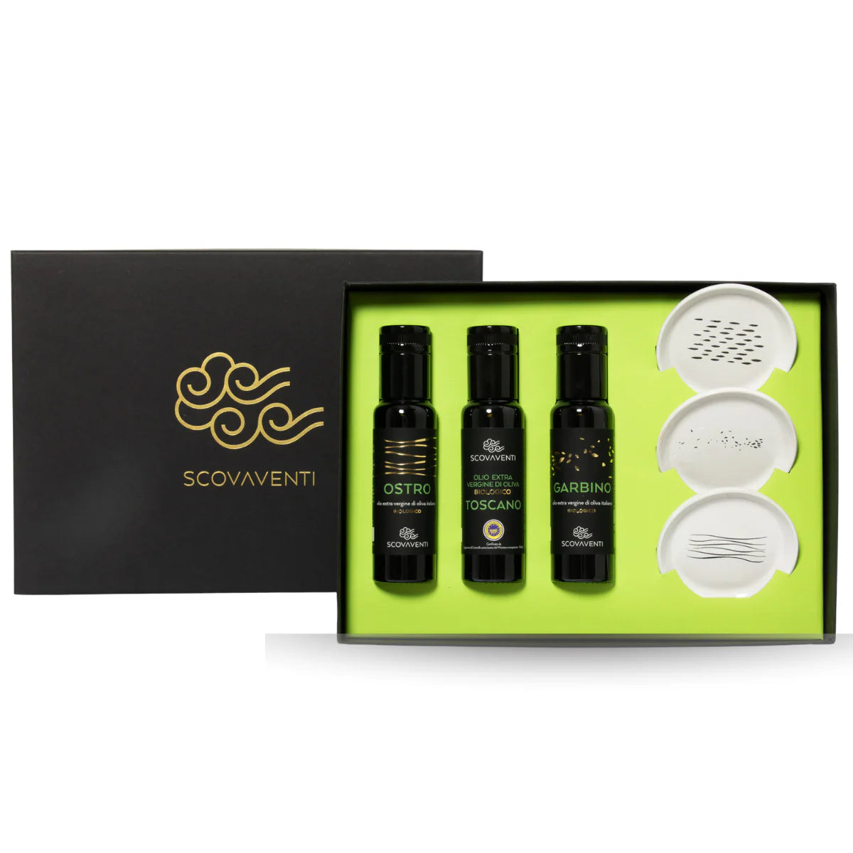 Confezione COMPONIBILE degustazione - Olio Extravergine di Oliva Biologico - Scovaventi - TOSCANA